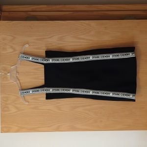 Opening Ceremony Elastic Logo Mini Dress S Black